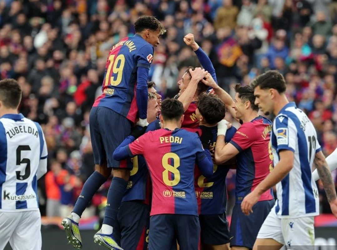 Barcelona Taklukkan Real Sociedad, Rebut Puncak Klasemen CMDBET